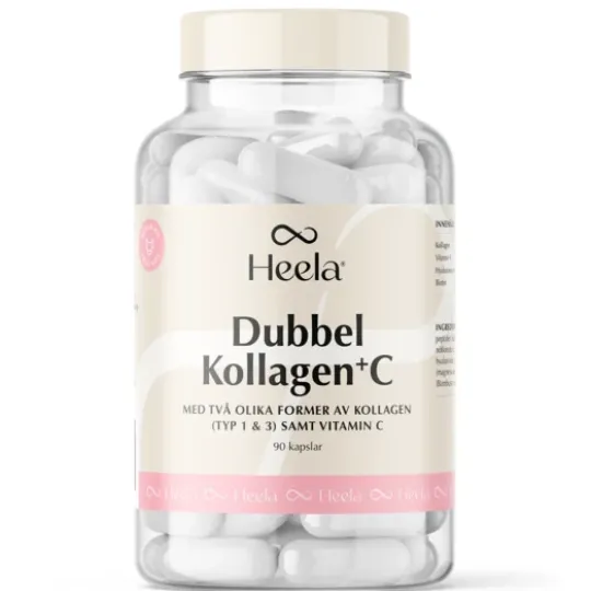 Heela Dubbel Kollagen + C (TYP 1 & 3) 90 kapslar