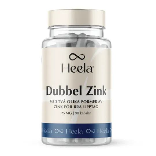 Heela Dubbel Zink 25 mg 60 kapslar
