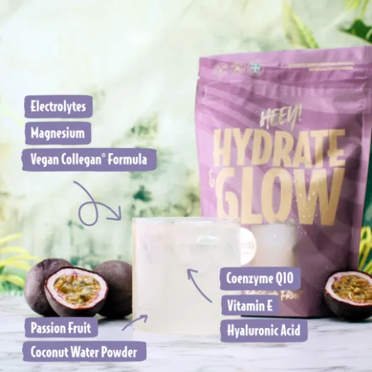 Heey! Elektrolyter + Coll-egan Passionsfrukt 240 g