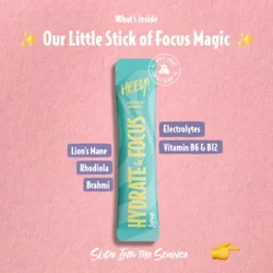 Heey! Elektrolyter + Lions Mane, Lemon Stick Pack 30 x 6 g