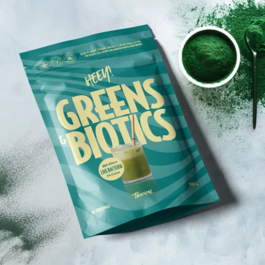 Heey! Greens & Biotics Superfood + Probiotika Tropical 300 g