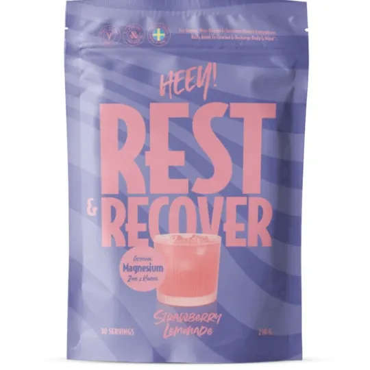 Heey! Rest & Recover Magnesium, Strawberry Lemonade 210 g