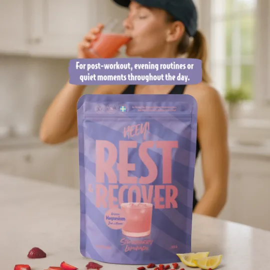 Heey! Rest & Recover Magnesium, Strawberry Lemonade 210 g