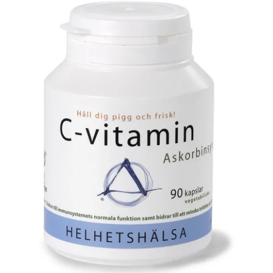 Helhetshälsa C-vitamin askorbinsyra 90 kapslar