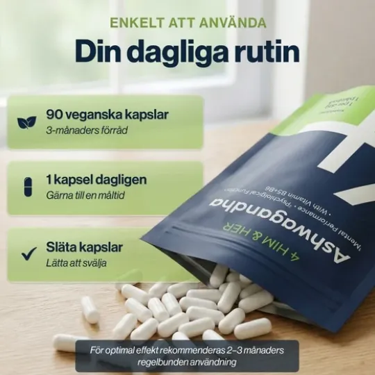 4HIM&HER Ashwagandha & B-vitaminer 90 kapslar