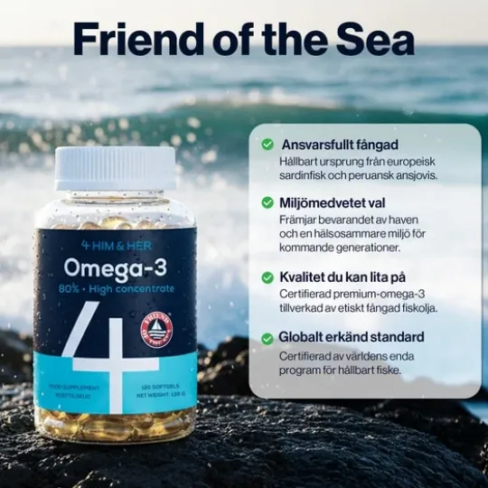 4HIM&HER Omega-3 80% Fiskeoljekapsel 120 kapslar