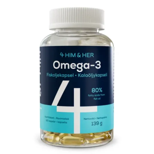 4HIM&HER Omega-3 80% Fiskeoljekapsel 120 kapslar
