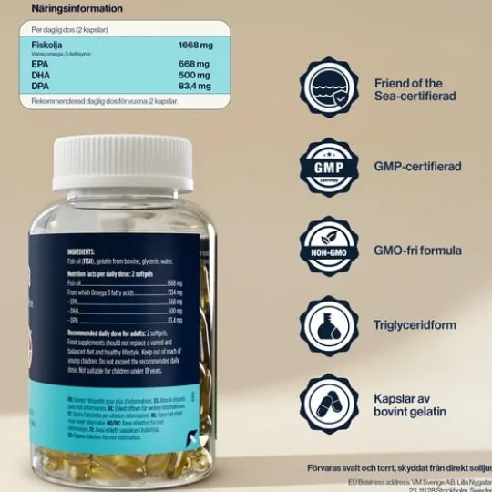 4HIM&HER Omega-3 80% Fiskeoljekapsel 120 kapslar