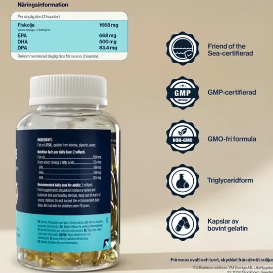 4HIM&HER Omega-3 80% Fiskeoljekapsel 120 kapslar