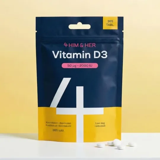 4HIM&HER Vitamin D3 50 µg/2000IU 365 tabletter