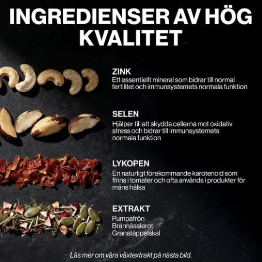 4HIM ProstaCare 60 tabletter – Kosttillskott för män 40+ med zink & selen