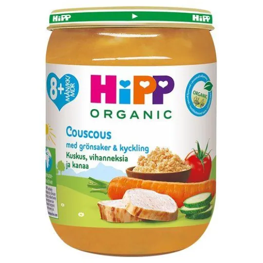 Hipp Couscous,Grönsaker & Kyckling 8m 190g