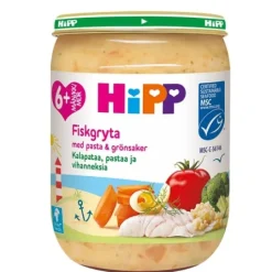Hipp Fiskgryta m pasta/grönsak 6m 190g