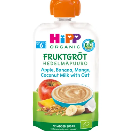 Hipp Klämmis Gröt Äpple, Banan & Mango 6m 100 g