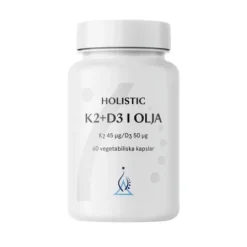 Holistic K2+D3-vitamin i olivolja 60 kapslar