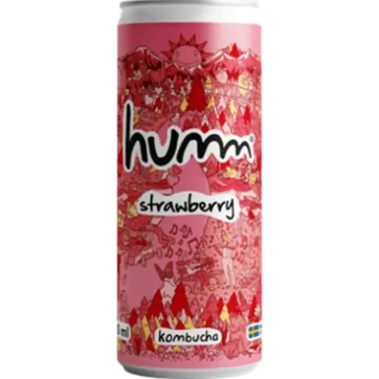 Humm Kombucha Strawberry Sleek 33 cl