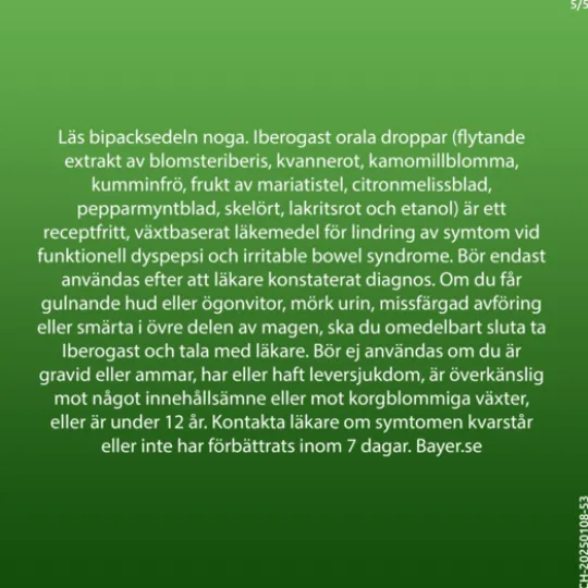 Iberogast, Orala droppar, lösning 100 ml