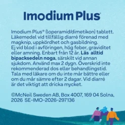Imodium Plus tablett 2 mg/125 mg, 12 st