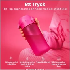 ION8 Vattenflaska För Barn Rosa 350 ml