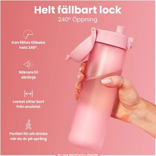 ION8 Vattenflaska Ljusrosa 500 ml