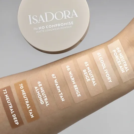 IsaDora The No Compromise Matte Longwear Powder 66 Warm Beige 7 g