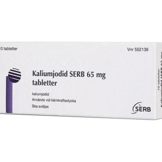 Kaliumjodid SERB 65 mg 10 tabletter