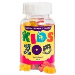 KidsZoo Kalcium+ Vitamin D 60 tuggtabletter björnar