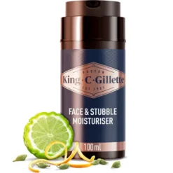King C. Gillette Men's Face & Stubble Moisturiser 100 ml
