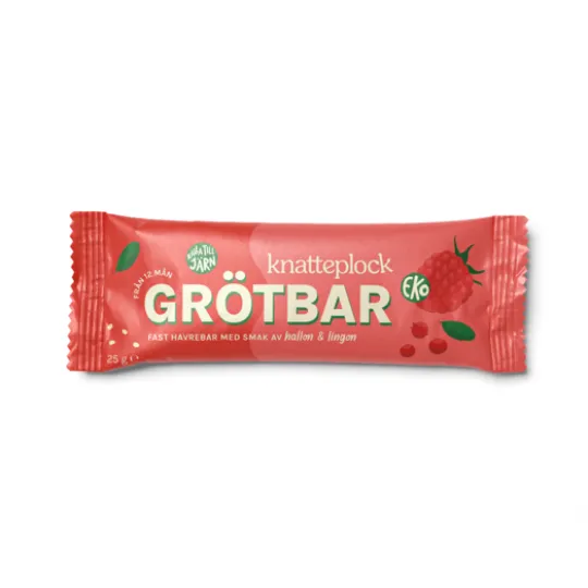 Knatteplock Grötbar Hallon & Lingon 25 g