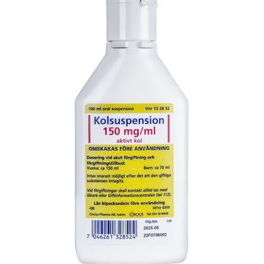 Kolsuspension 150 mg/ml 100 milliliter Oral suspension