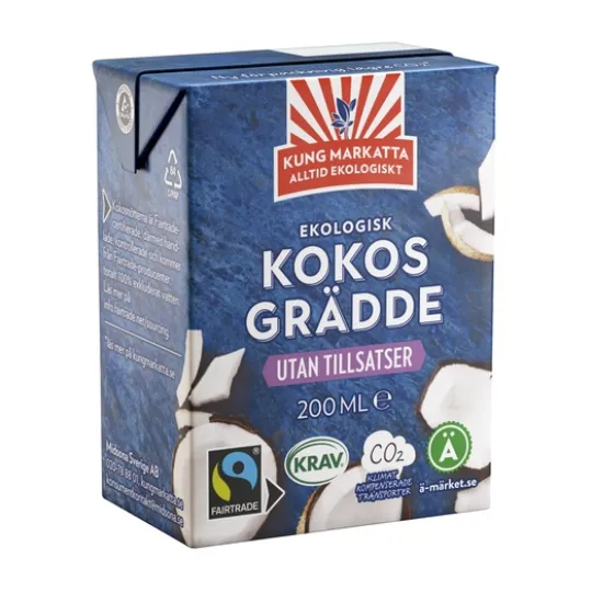 Kung Markatta Kokosgrädde KRAV Fairtrade 200 ml