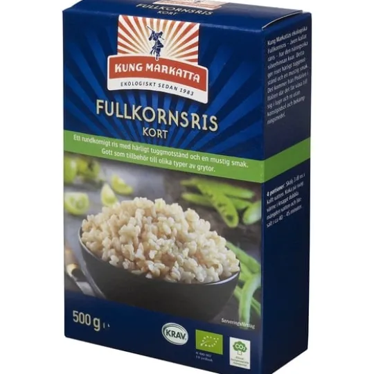 Kung Markatta Kort Fullkornsris KRAV 500 g