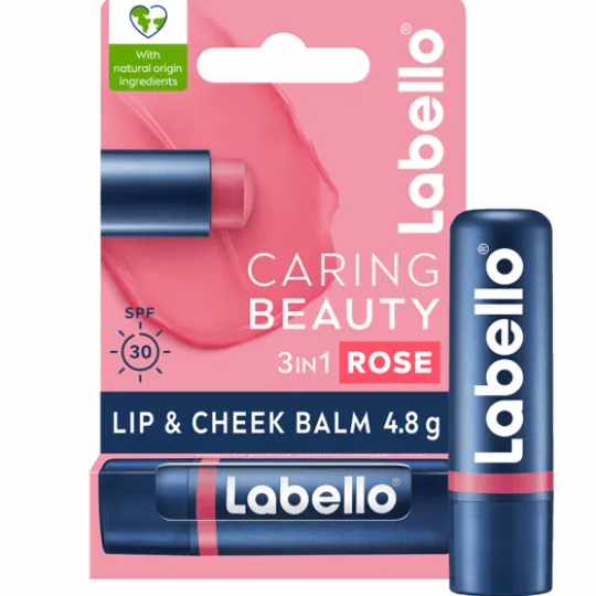 Labello Läppbalsam Caring Beauty Rose-Nude 4,8 g