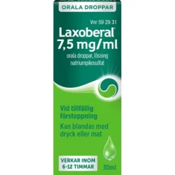Laxoberal, orala droppar, lösning 7,5 mg/ml 30 ml