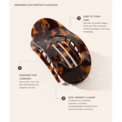 Lenoites Eco-Friendly Flat Hair Clip Bronze Leopard