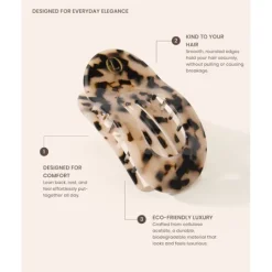 Lenoites Eco-Friendly Flat Hair Clip Nude Leopard