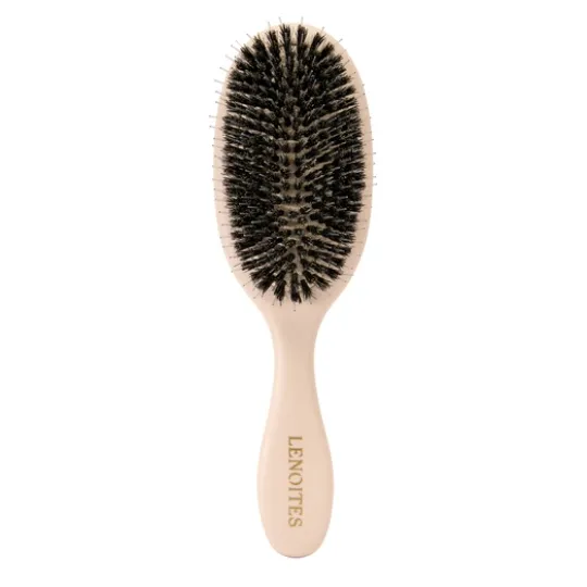 Lenoites Wild Boar Hair Brush with Cleaning Tool Blush