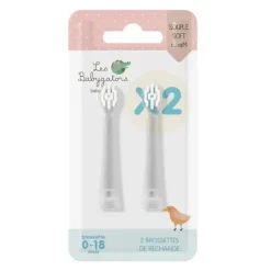 Les Babygators Borsthuvud Refill 0-18 månader 2-pack