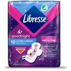 Libresse Nattbinda Ultra+ med vingar 10 st