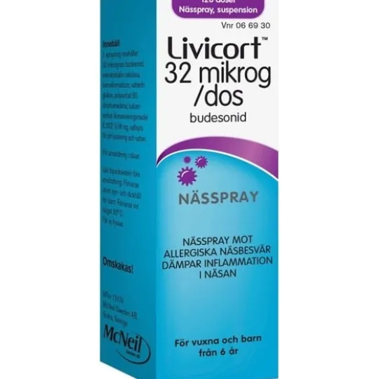 Livicort nässpray 32 mikrogram/dos 120 st