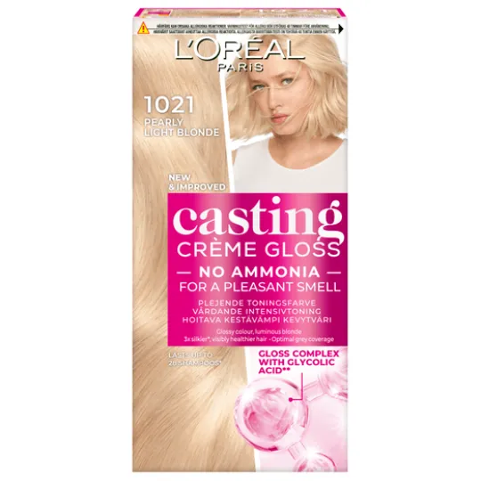 L'Oréal Paris Casting Crème Gloss Semi-Permanent Hårfärg 1021 Pearly Light Blonde