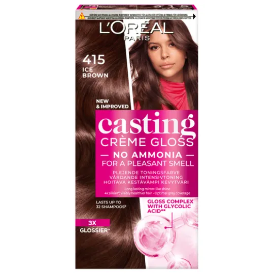 L'Oréal Paris Casting Crème Gloss Semi-Permanent Hårfärg 415 Ice Brown