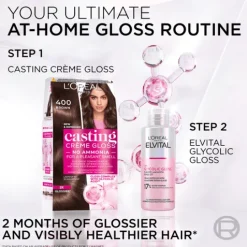 L'Oréal Paris Casting Crème Gloss Semi-Permanent Hårfärg 100 Black Licorne