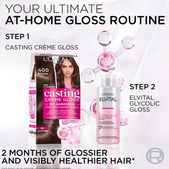 L'Oréal Paris Casting Crème Gloss Semi-Permanent Hårfärg 100 Black Licorne