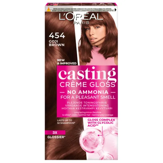 L'Oréal Paris Casting Crème Gloss Semi-Permanent Hårfärg 454 Goji Brown