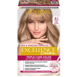 L'Oréal Paris Excellence Creme Permanent Hårfärg 8.1 Light Ash Blonde
