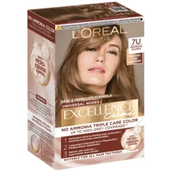 L'Oréal Paris Excellence Universal Nudes Permanent Hårfärg 7U Universal Blonde