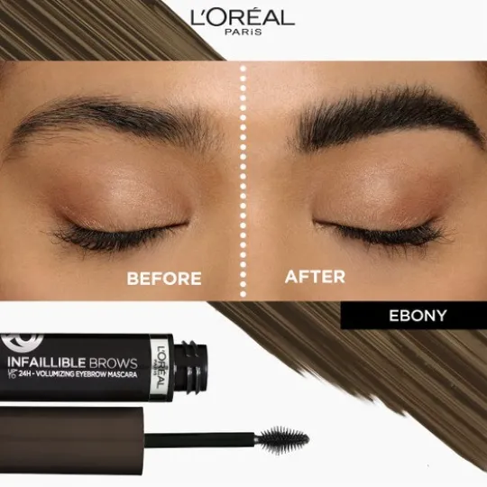L'Oréal Paris Infaillible Brows 24H Volumizing Eyebrow Mascara 1.0 Ebony 4,4 ml