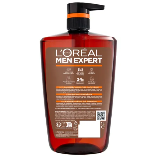 L'Oréal Paris Men Expert Barber Club Body, Hair & Beard Wash 1000 ml