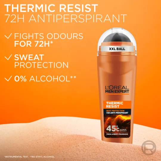 L'Oréal Paris Men Expert Thermic Resist Heat Protection 48H Anti-Perspirant Deodorant Roll-On 100 ml